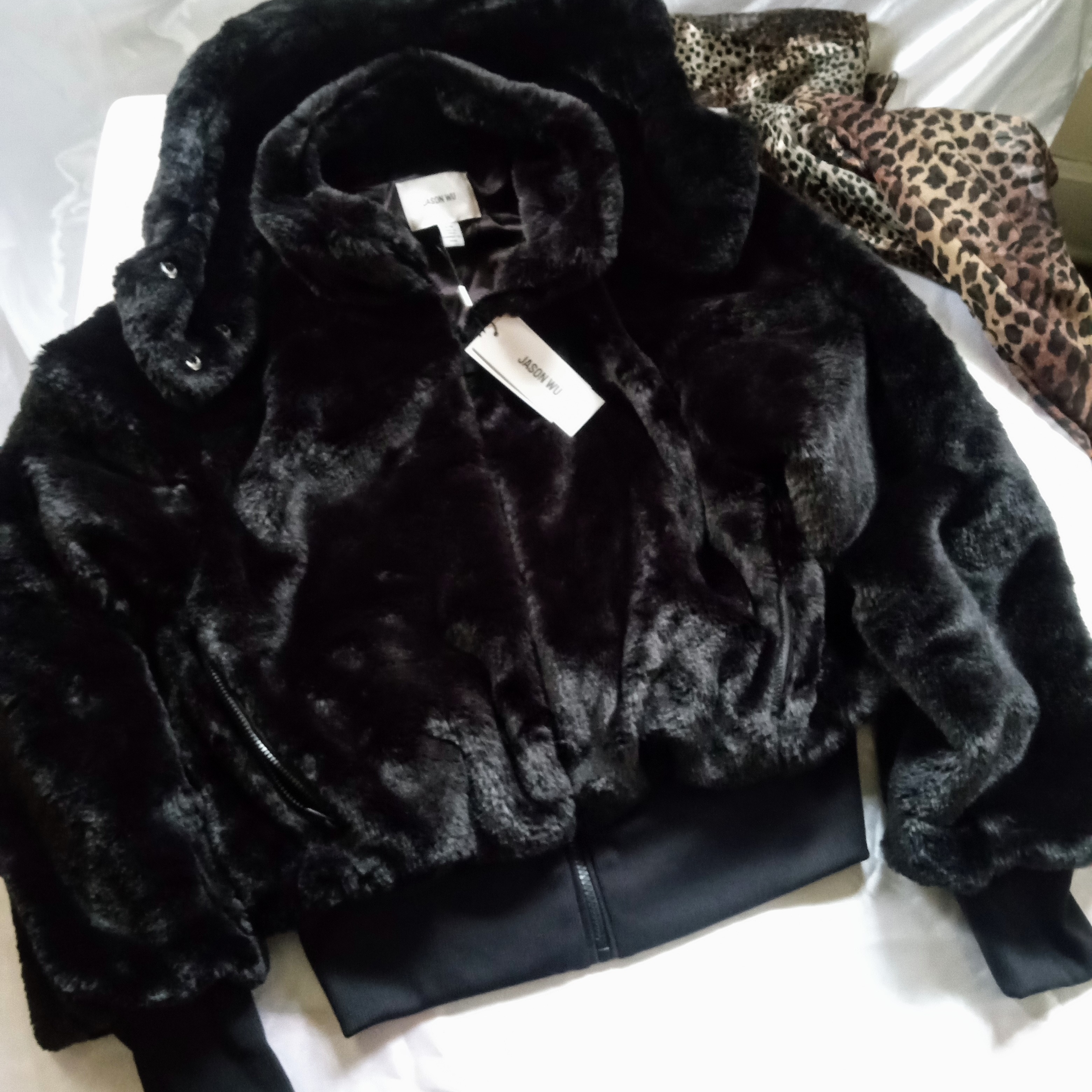 Jason Wu Luxe Black Teddy Jacket